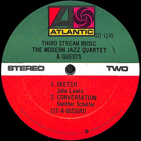 The Modern Jazz Quartet & Guests / Third Stream Music [※輸入盤,生産国:US,品番:SD 1345］(LPレコード)