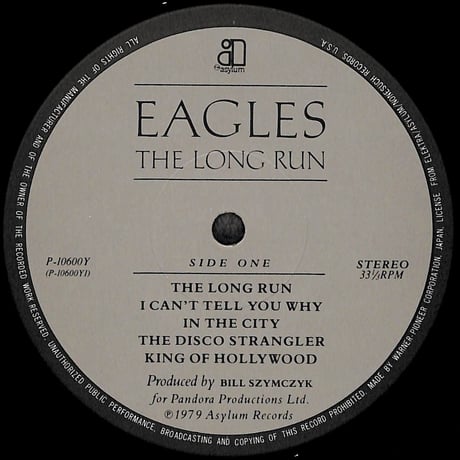 イーグルス / ロング・ラン [※国内盤,品番:P-10600Y］(LPレコード)