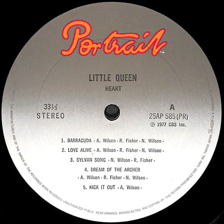 ハート / リトル・クイーン [※国内盤,品番:25AP 585］ (LPレコード)