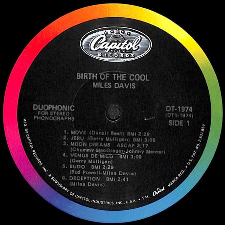 マイルス・デイヴィス / Birth Of The Cool［※輸入盤,生産国:US,品番:DT-1974］(LPレコード)
