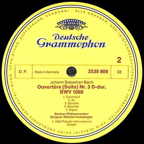 フルトヴェングラー / Händel:Concerti Grossi, Op. 6 Nr. 5 & 10 他 [※輸入盤,生産国:Germany,品番:2535 806］(LPレコード)
