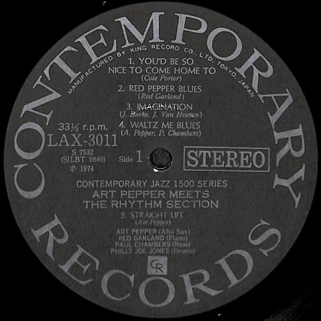 アート・ペッパー / アート・ペッパー・ミーツ・ザ・リズム・セクション  [※国内盤,品番:LAX-3011］(LPレコード)