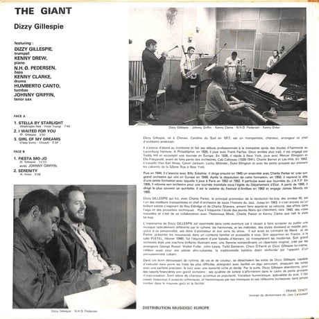 ディジー・ガレスピー / The Giant [※輸入盤,生産国:France,品番:AM 6133］(LPレコード)