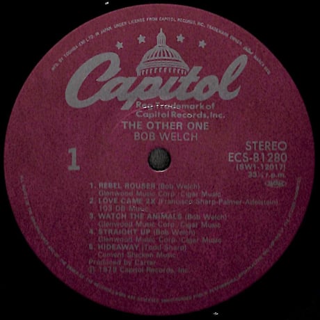 ボブ･ウェルチ / ジ・アザー・ワン [※国内盤,品番:ECS-81280］(LPレコード)