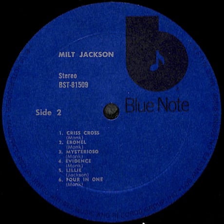 Milt Jackson With John Lewis, Percy Heath, Kenny Clarke, Lou Donaldson… [※US盤,品番:BST 81509］(LPレコード)
