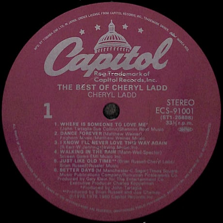 シェリル・ラッド / そよ風のエンジェル [※国内盤,品番:ECS-91001］(LPレコード)