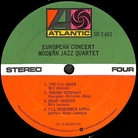 The Modern Jazz Quartet / European Concert [※輸入盤,生産国:US,品番:SD 2-603,2枚組］(LPレコード)