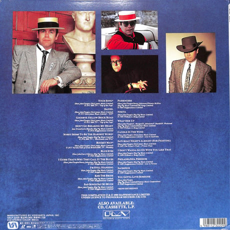 エルトン・ジョン / The Very Best Of Elton John [発売年:1990年][※品番:VALP-3209](Laser Disc)