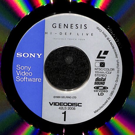 ジェネシス / Invisible Touch Tour [発売年:1988年][※品番:42LS 2008](Laser Disc)