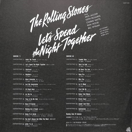 ローリング・ストーンズ / Let's Spend The Night Together [発売年:1989年][※品番:SM037-3422](Laser Disc)
