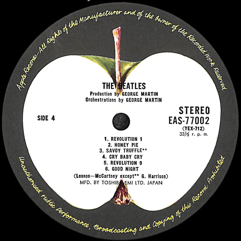 ザ・ビートルズ [※国内盤,品番:EAS-77001•2,2枚組］(LPレコード