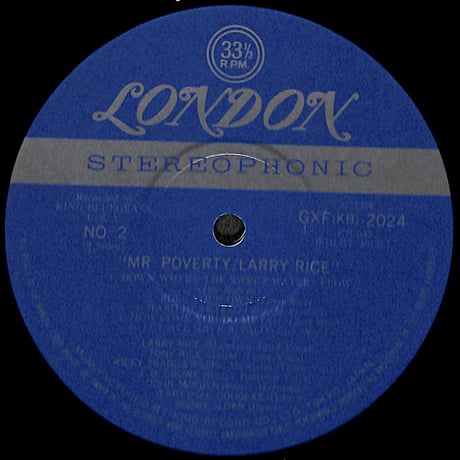 ラリー・ライス / Mr. Poverty [※国内盤,品番:GXF 2024］(LPレコード)