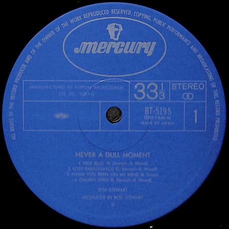 ロッド・スチュワート / ネバー・ア・ダル・モーメント [※国内盤,品番:BT-5195］(LPレコード)