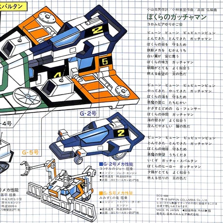 ささきいさお,コロムビアゆりかご会 / 科学忍者隊ガッチャマンF［※日本盤 品番:SCS-488］(7inchシングル)