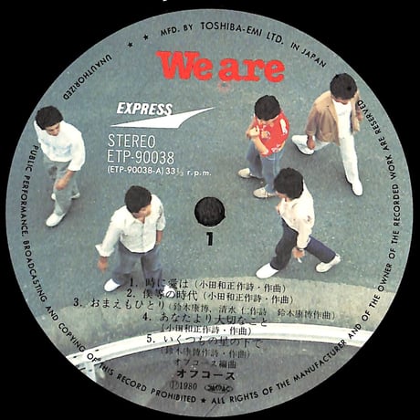 オフコース / We Are [※国内盤,品番:ETP-90038］(LPレコード)