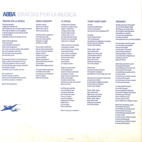 アバ / グラシアス・ポル・ラ・ムシカ [※国内盤,品番:DSP-8002,赤盤］(LPレコード)