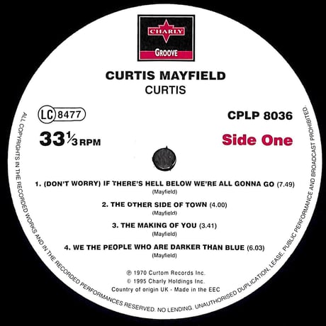 カーティス・メイフィールド / カーティス [※国内盤,品番:CPLP-8036］(LPレコード)