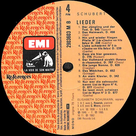 エリーザベト・シューマン / Schubert Der Hirt Auf Dem Felsen Et 45 Lieder [※輸入盤,生産国:France,品番:2903593,2枚組］(LP)