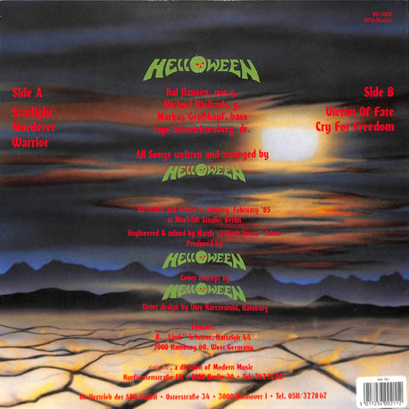 ハロウィン / Helloween [※輸入盤,生産国:Germany,品番:N0021］(LPレコード)