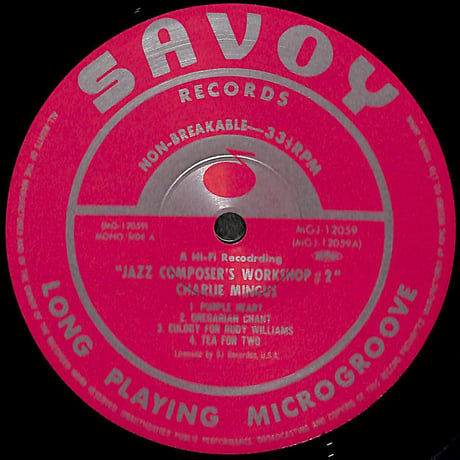 チャーリー・ミンガス / Jazz Composers WorkShop［※国内盤,品番:MG 12059］(LPレコード)