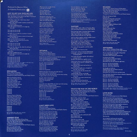 アース・ウィンド・アンド・ファイアー / ベスト･オブ･アース･ウィンド&ファイアー [※国内盤,品番:25AP 1190］(LPレコード)
