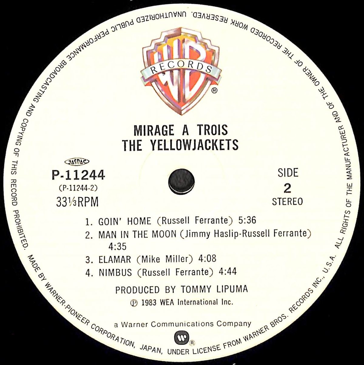 イエロージャケッツ / マリブの旋風 [※国内盤,品番:P-11244］(LP 