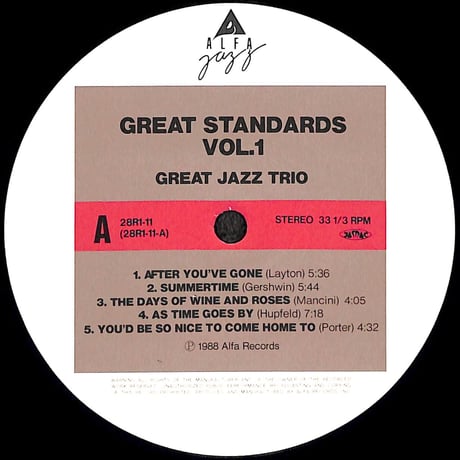 グレイト・ジャズ・トリオ / グレイト・スタンダード・Vol.1 [※国内盤,品番:28R1-11］(LPレコード)