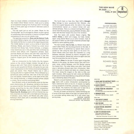 オリヴァー・ネルソン / More Blues And The Abstract Truth [※国内盤,品番:VIM-5562］(LPレコード)