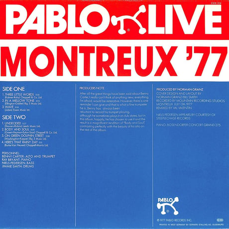 ベニー・カーター / Montreux77（1977 W.GERMANY PABLO,2308204）（LPレコード）