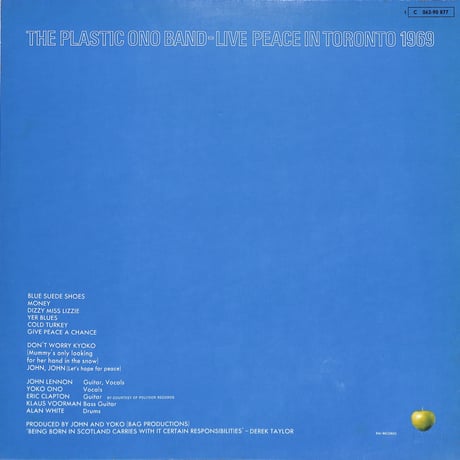 ジョンレノン、プラスチック・オノ・バンド / ライブ・イン・トロント（ドイツ 2EMI）（LPレコード）
