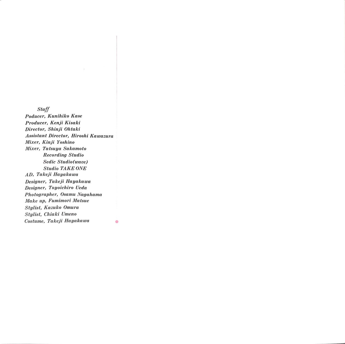 沢田研二 / NON POLICY [※国内盤,品番:28MX1171］(LPレコード) |