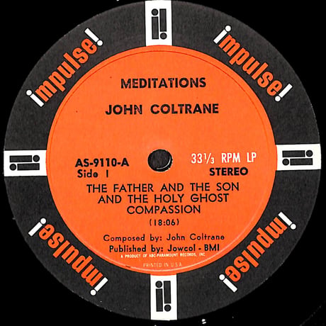 ジョン・コルトレーン / Meditations [※輸入盤,生産国:US,品番:A-9110］(LPレコード)