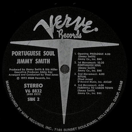ジミー・スミス / Portuguese Soul［※輸入盤,生産国:US,品番:V6-8832］(LPレコード)