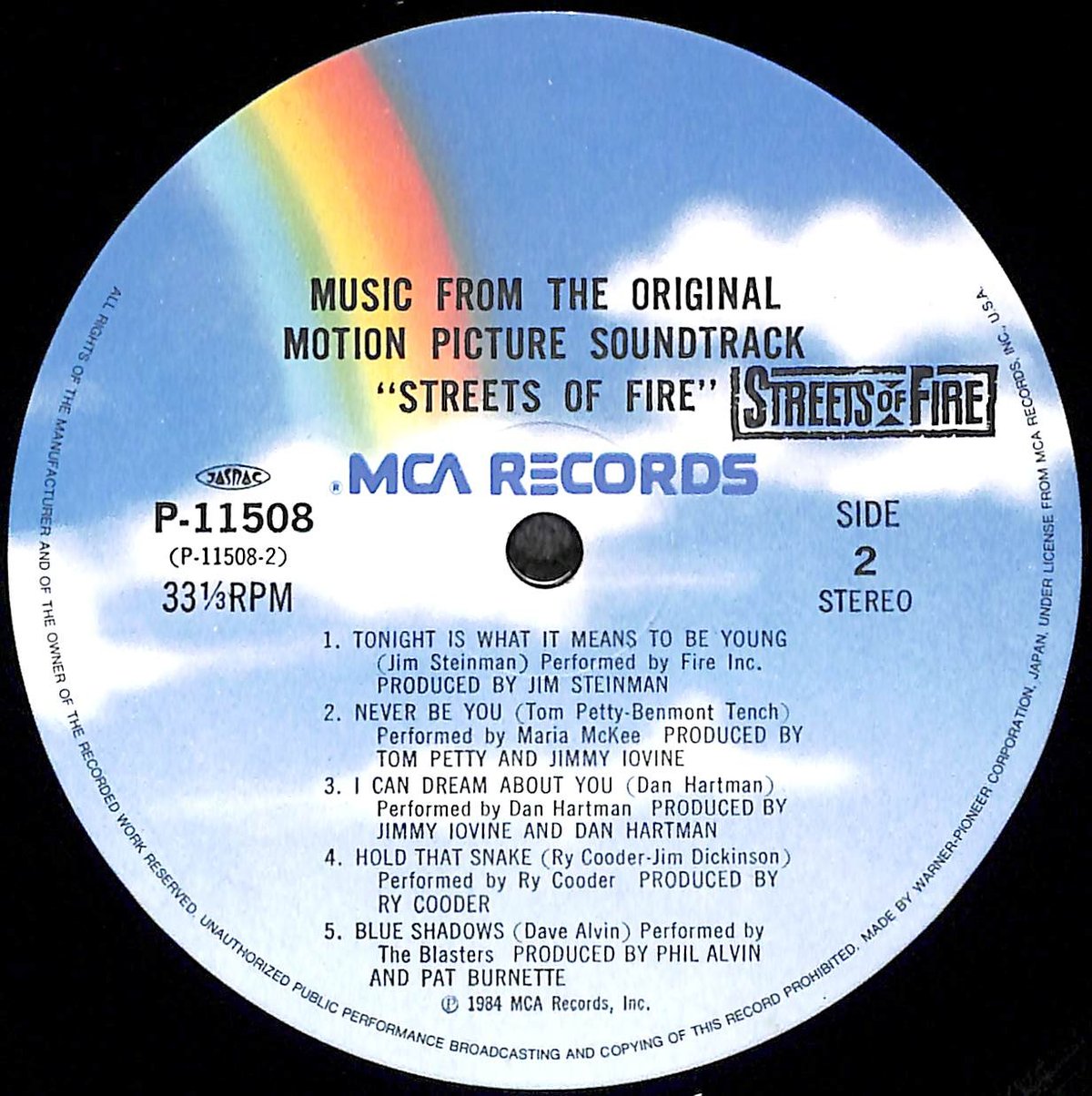 ストリート・オブ・ファイヤー [※国内盤,品番:P-11508］(LPレコード