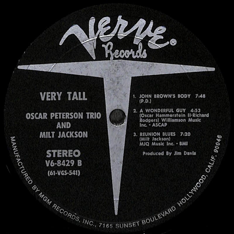 オスカー・ピーターソン・トリオ,ミルト・ジャクソン / Very Tall