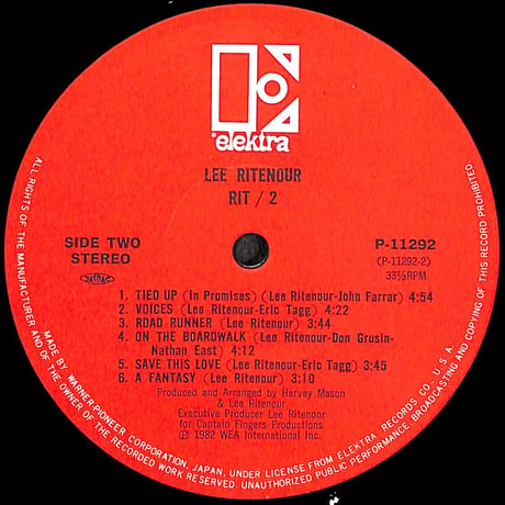 リー･リトナー / Rit/2 [※国内盤,品番:P-11292］(LPレコード)
