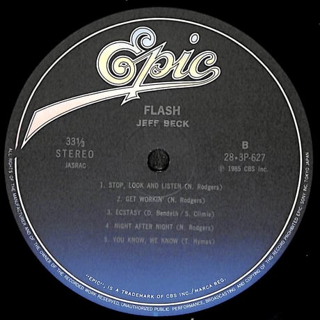 ジェフ・ベック / フラッシュ［※国内盤,品番:28・3P-627］(LPレコード)