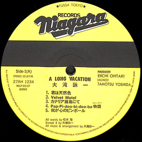 大滝詠一 / ロング・バケイション [※国内盤,品番:27AH 1234］(LPレコード)