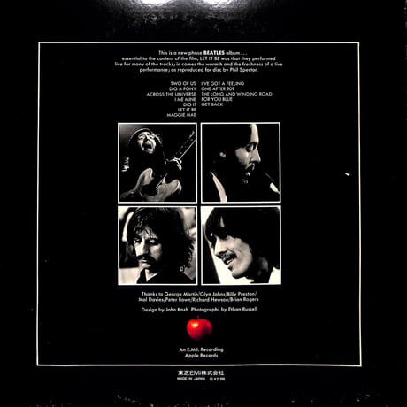 ビートルズ / レット・イット・ビー [※国内盤,品番:AP-80189］(LPレコード)