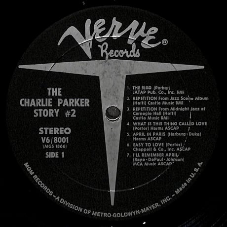 チャーリー・パーカー / The Charlie Parker Story #2 [※輸入盤,生産国:US,品番:V6-8001］(LPレコード)