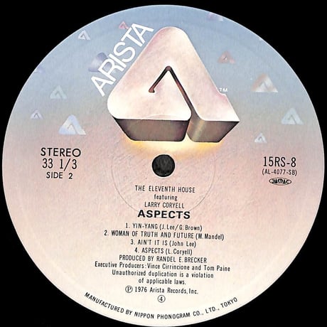 The Eleventh House Featuring Larry Coryell / Aspects [※国内盤,品番:15RS-8］(LPレコード)