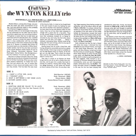 ウィントン・ケリー・トリオ / Full View [※輸入盤,生産国:US,品番:MSP 9004］(LPレコード)