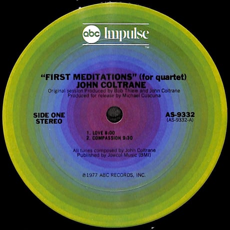 ジョン・コルトレーン / First Meditations (For Quartet) [※輸入盤,生産国:US,品番:AS-9332］(LPレコード)