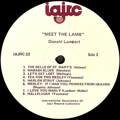 ドナルド・ランバート / Meet The Lamb [※輸入盤,生産国:Canada,品番:IAJRC 23］(LPレコード)