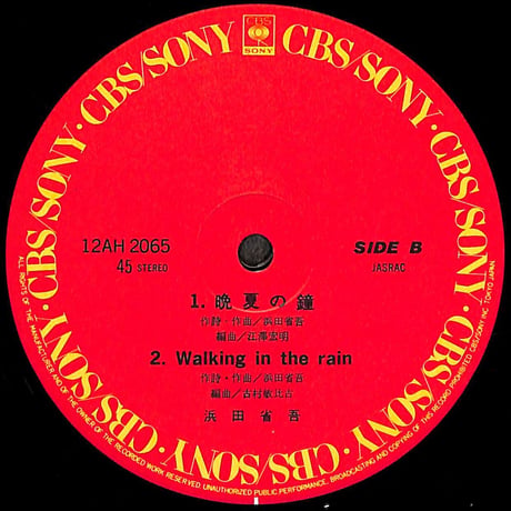 浜田省吾 / 路地裏の少年 [※国内盤,品番:12AH 2065,45PRM］(LPレコード)