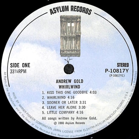 アンドリュー・ゴールド / 風にくちづけ [※国内盤,品番:P-10817Y］(LPレコード)