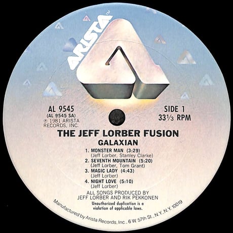 ジェフ・ローバー・フュージョン / Galaxian [※輸入盤,生産国:US,品番:AL 9545］(LPレコード)