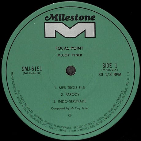 マッコイ・タイナー / Focal Point [※国内盤,品番:SMJ-6151］(LPレコード)