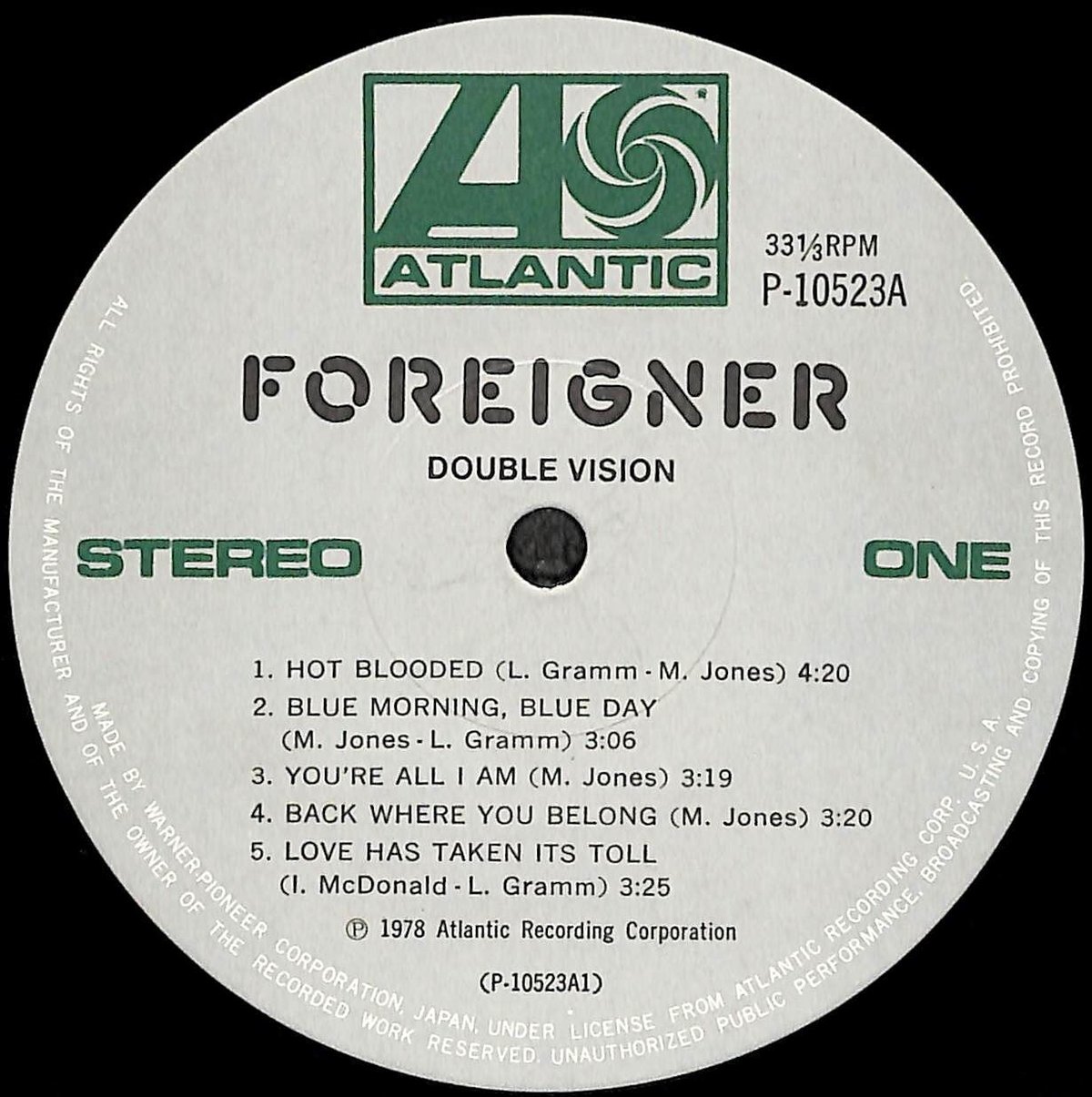 Foreigner Double Vision LP レコード Foreigner Double Vision Spanish Vinyl LP — RareVinyl.com