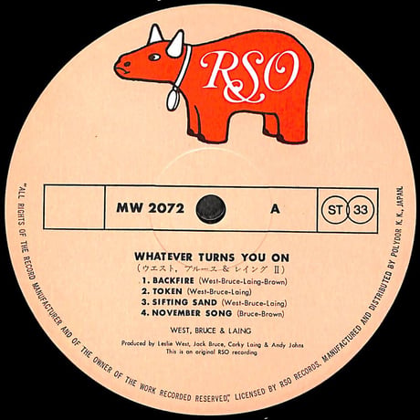 ウェスト、ブルース&レイング / Whatever Turns You On［※国内盤,品番:MW 2072］(LPレコード)